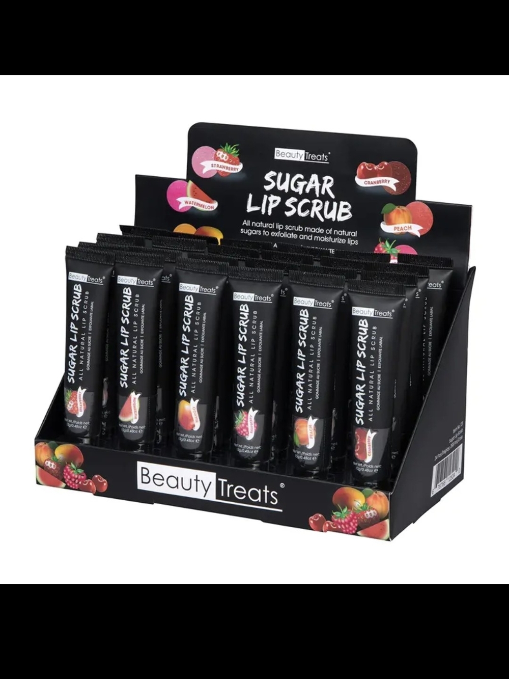 Beauty Treats Sugar Lip Scrub - Black Packaging